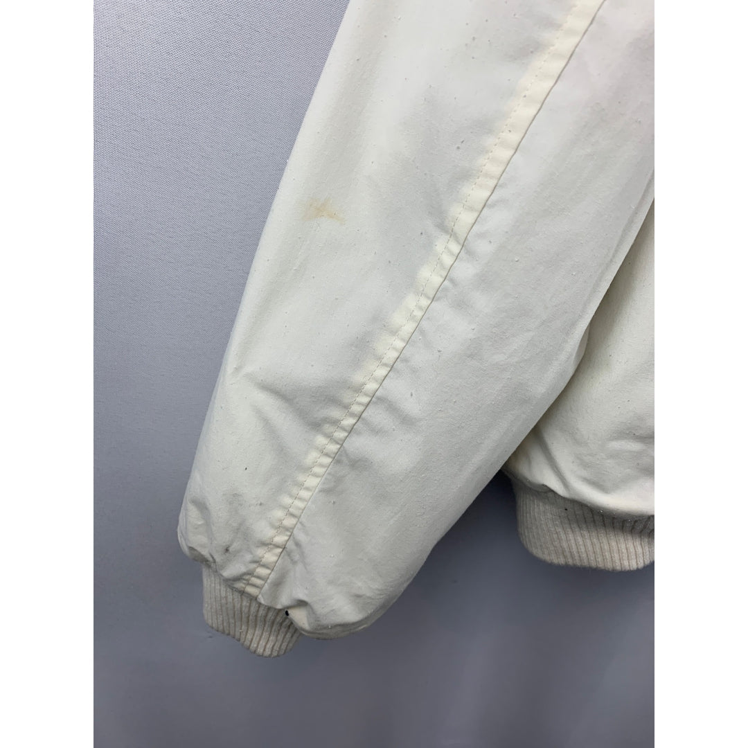 Hunt Club JCPenney Mens XL Bomber Jacket White