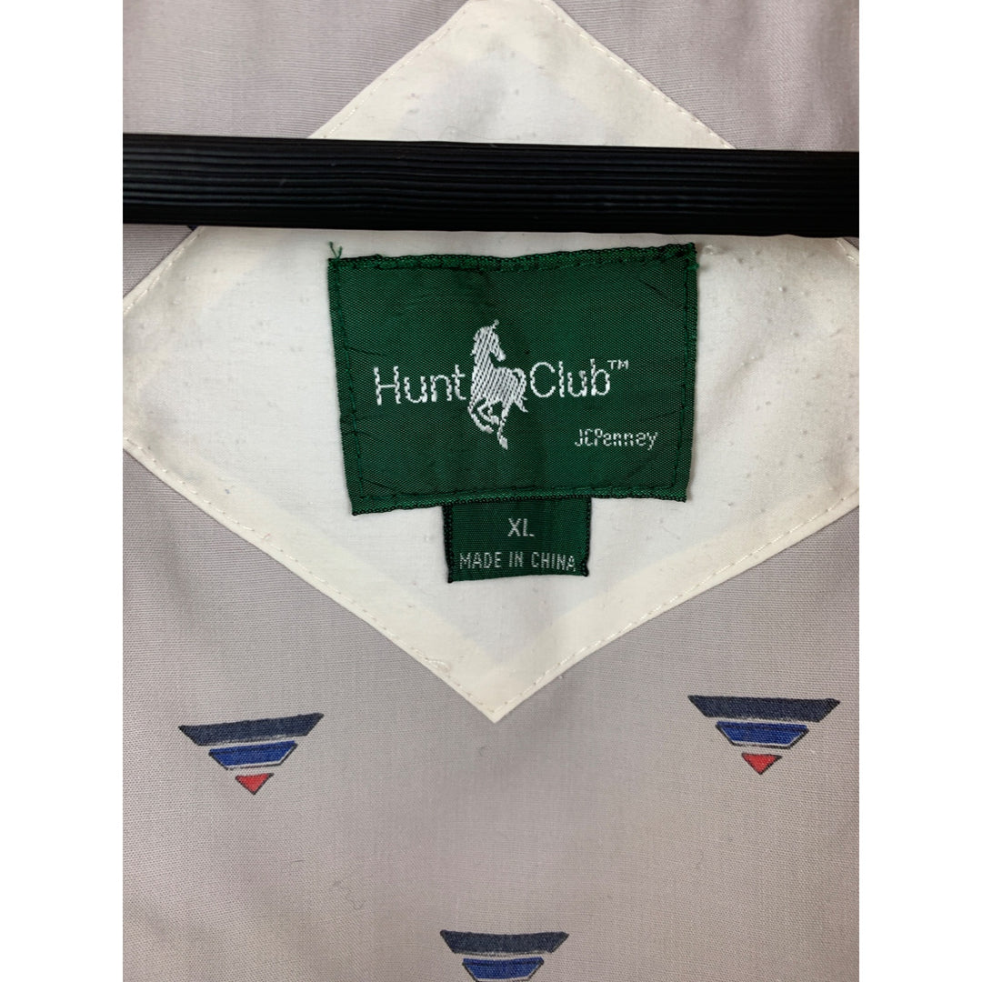 Hunt Club JCPenney Mens XL Bomber Jacket White