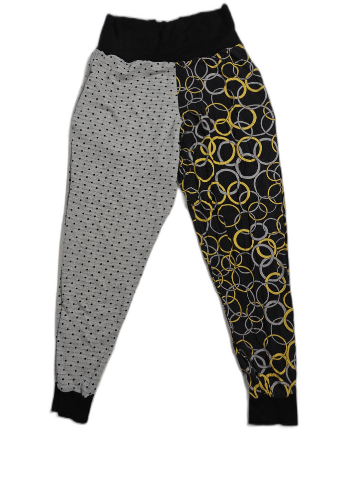 Womens BeMo Designs Harem Pants Gray Black Yellow Custom
