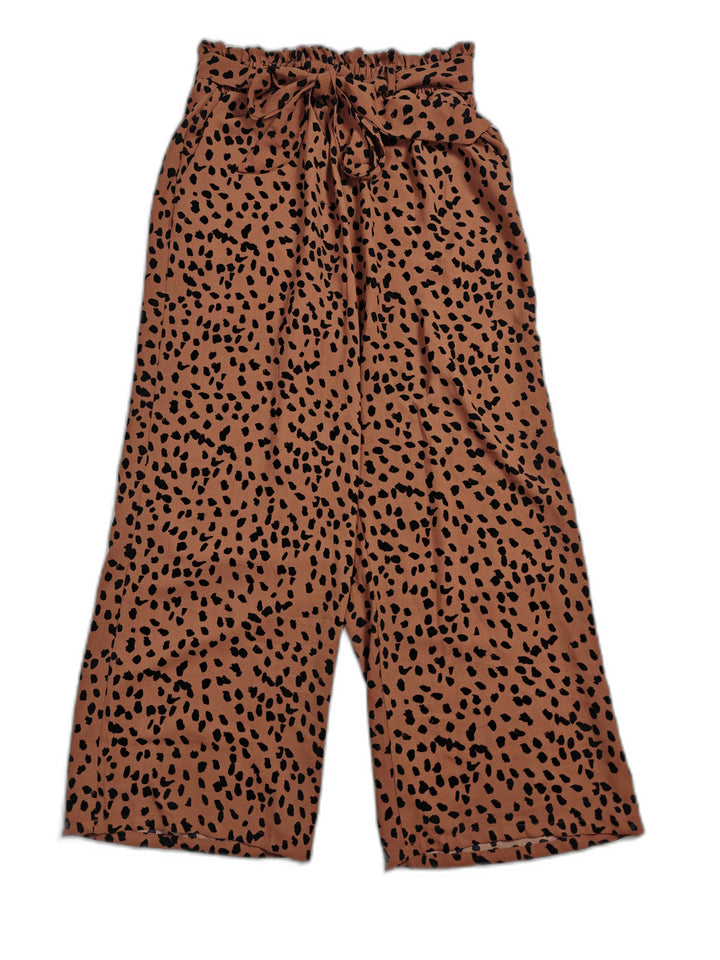 Women Unbranded Wide Leg Pants Brown Black Large