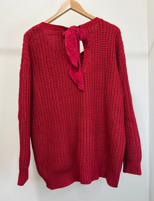 Torrid Red Cableknit Sweater Sz1 (14–16)