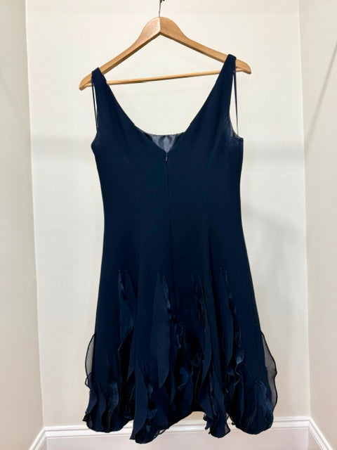 JS Boutique Navy A‑Line Cocktail Dress Sz8
