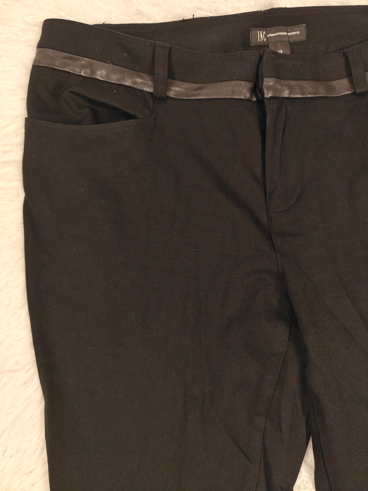 Womens INC International Concepts Bootcut Pants Black Size 14