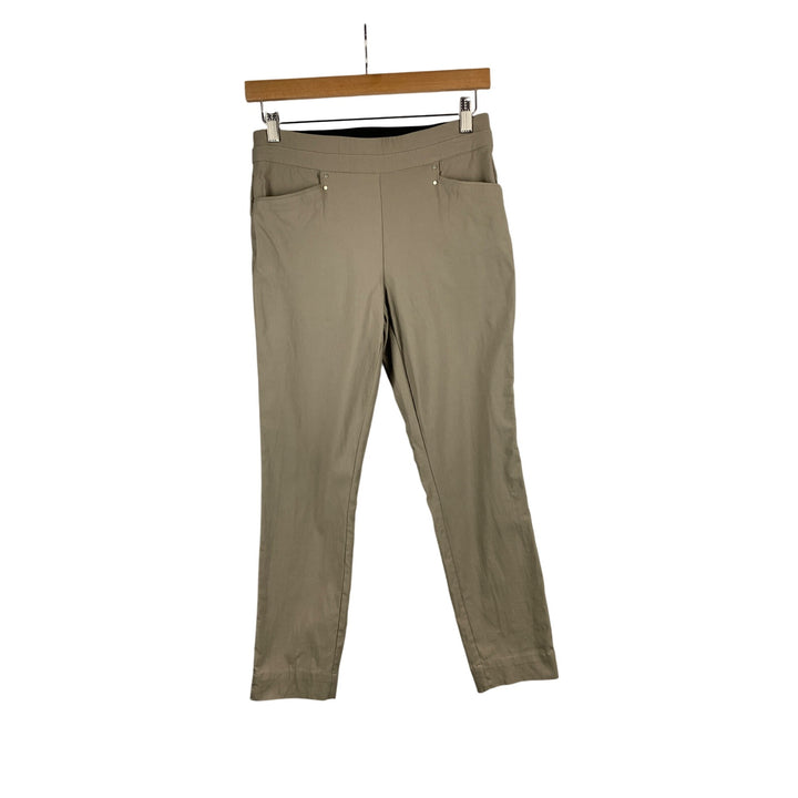 Violets & Roses Womens Slim Fit Khaki Pants Size 4/27 Rayon & Spandex