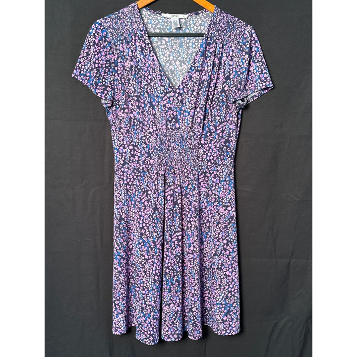 Wisp Womens Floral Print Short Sleeve Dress Size 10