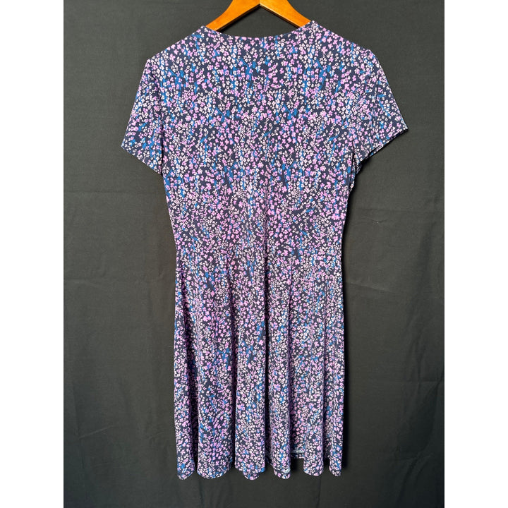 Wisp Womens Floral Print Short Sleeve Dress Size 10