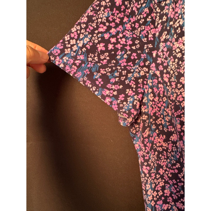 Wisp Womens Floral Print Short Sleeve Dress Size 10