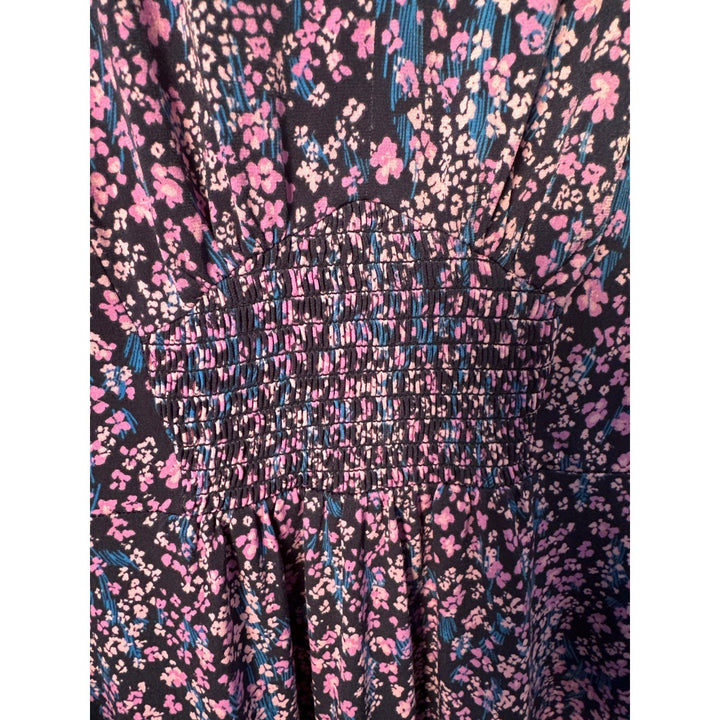 Wisp Womens Floral Print Short Sleeve Dress Size 10