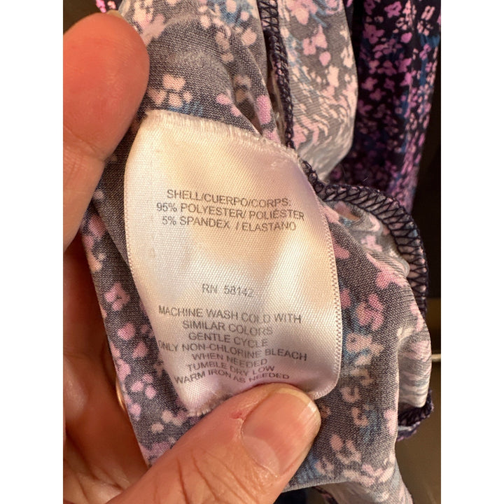 Wisp Womens Floral Print Short Sleeve Dress Size 10