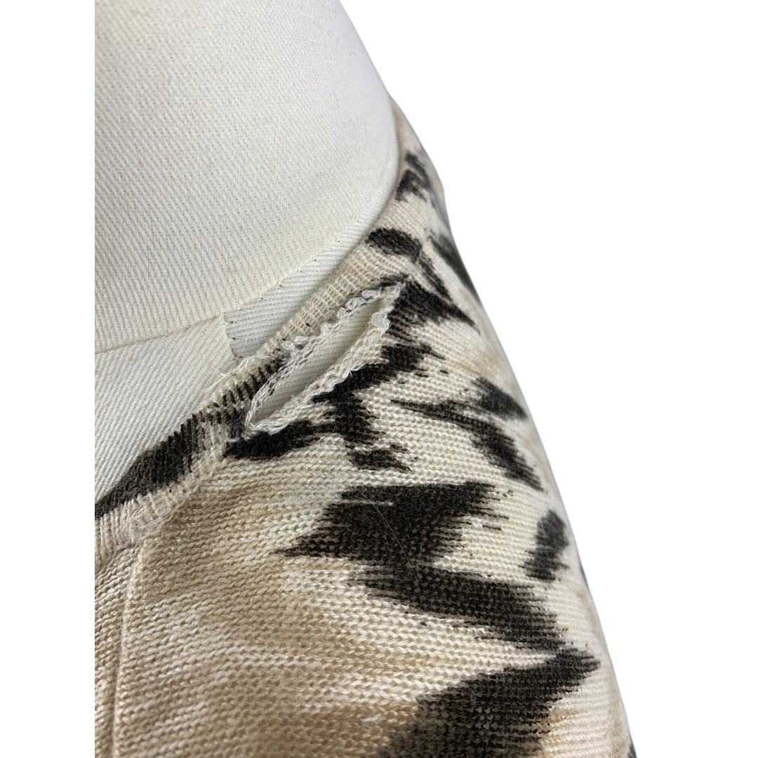 Chicos Additions Linen & Rayon Open-Front Cardigan Size 3 Beige & Black