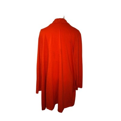 Women's Roaman's Red Cotton & Polyester Blend Cardigan- Size 2X