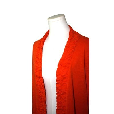 Women's Roaman's Red Cotton & Polyester Blend Cardigan- Size 2X