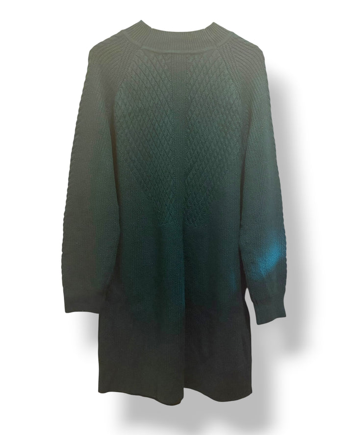 Banana Republic Hunter Green Cable Knit Sweater Dress XL NWT Dark Academia Librarian