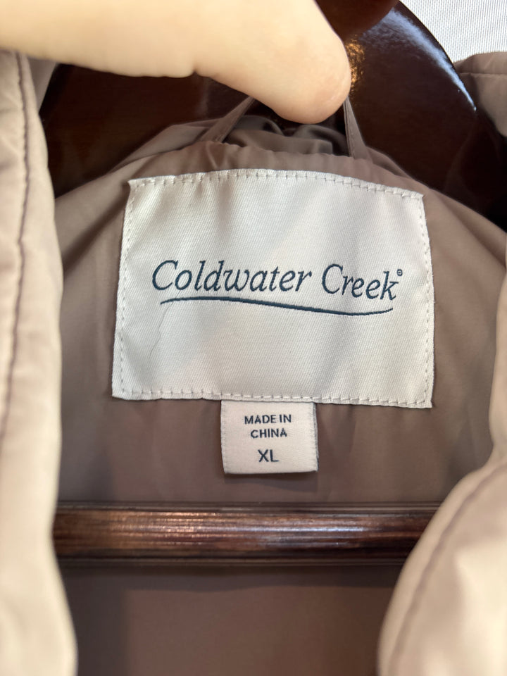 Women’s Coldwater Creek XL Beige Puffer Vest
