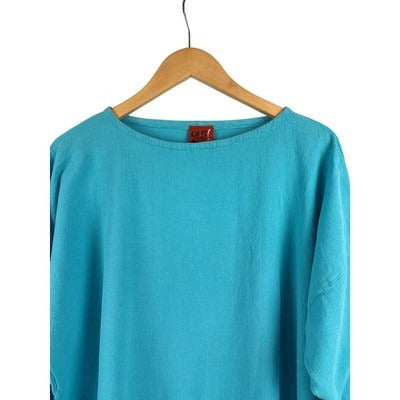Oh My Gauze! Turquoise Womens Top Loose Fit 100% Cotton Casual Style