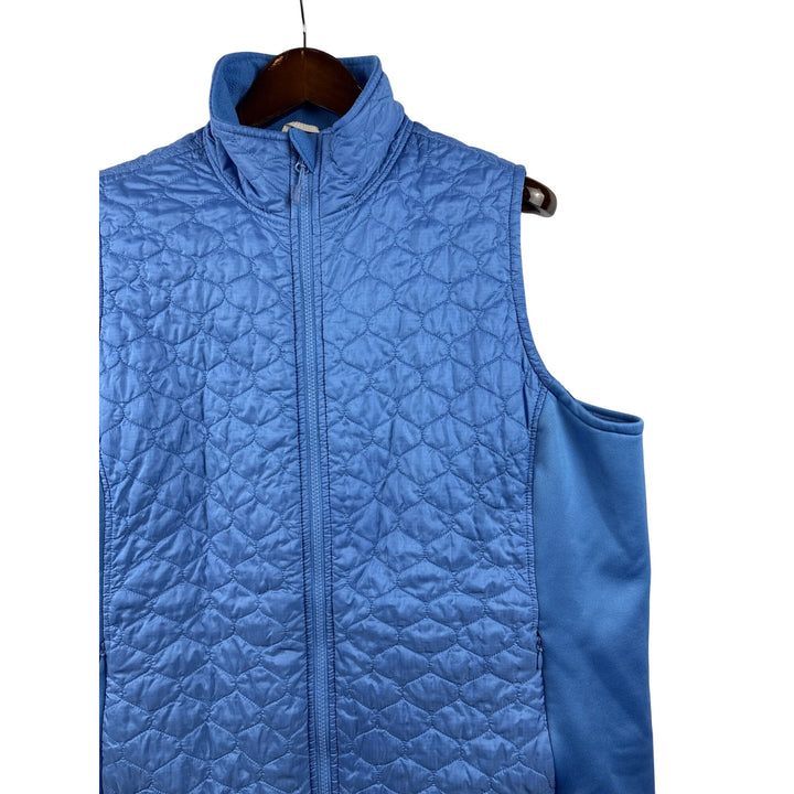 Women’s L.L. Bean 2X Periwinkle Two Textured Vest.