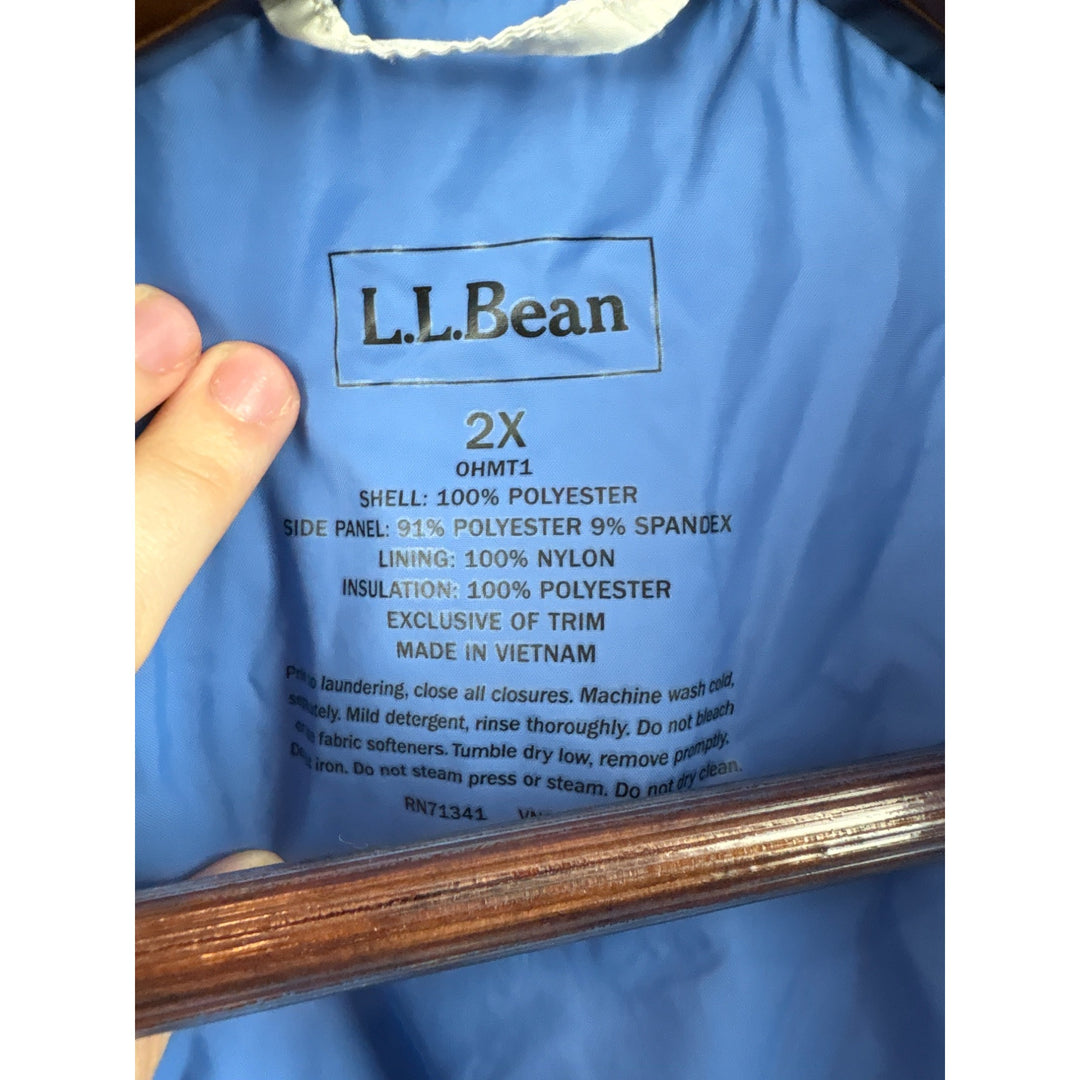 Women’s L.L. Bean 2X Periwinkle Two Textured Vest.
