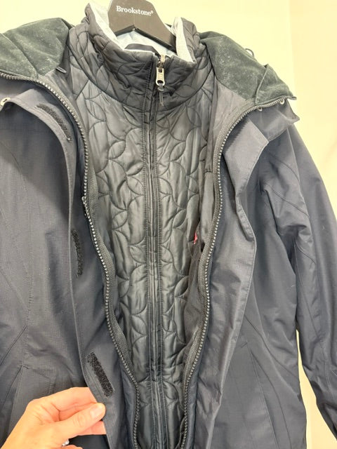 L.L.Bean Women’s 3‑in‑1 Jacket – Black Shell &amp; Removable Insulated Liner SzL