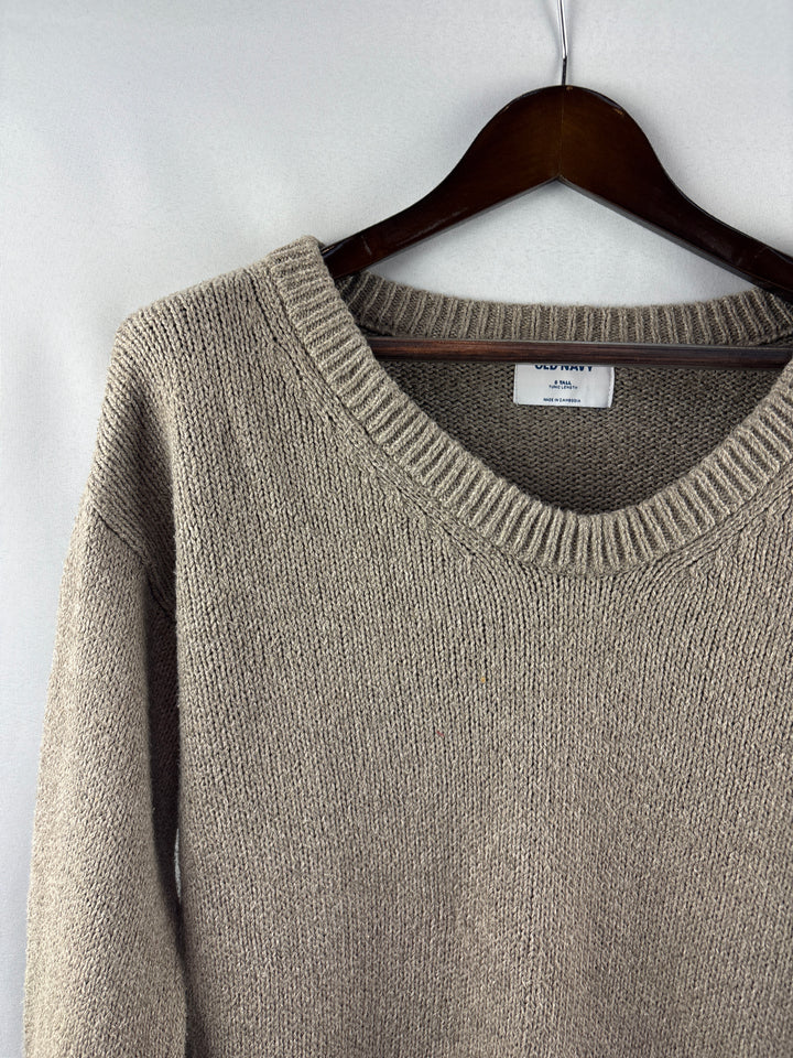 Women’s Old Navy Small Beige Knit Crewneck Sweater