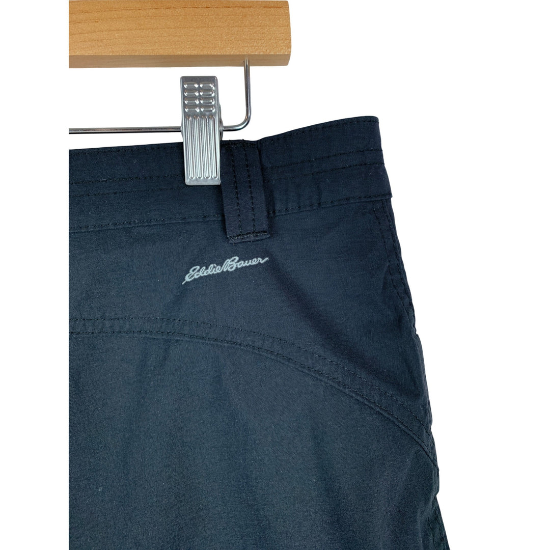 Eddie Bauer Womens Nylon Stretch Shorts Size 14 Black