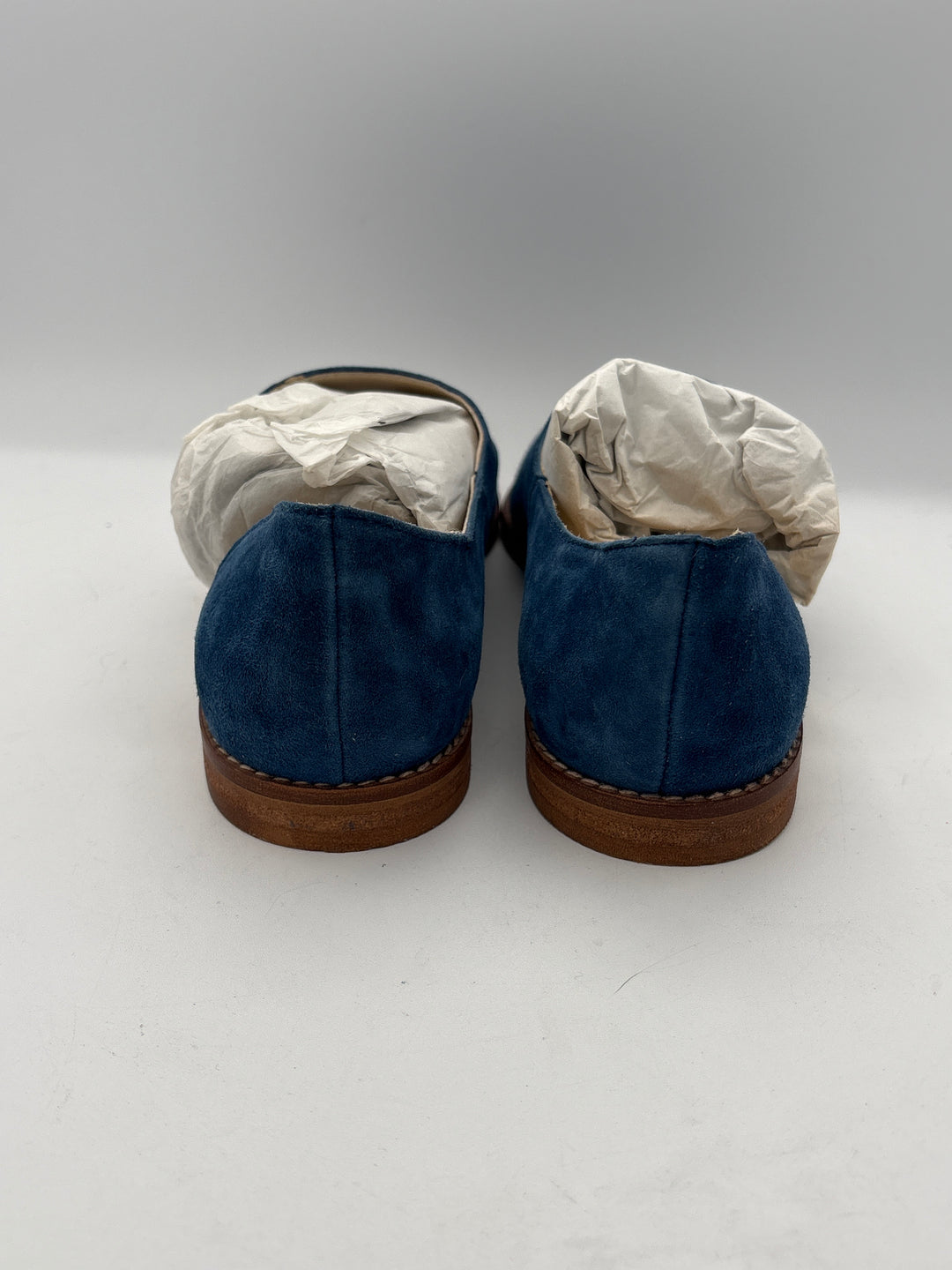 Women’s Anthropologie Size 8.5 Blue Suede Flats