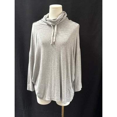 Splendid X-Small Heather Gray Cowl Neck Lightweight Pullover Sweater Tunic