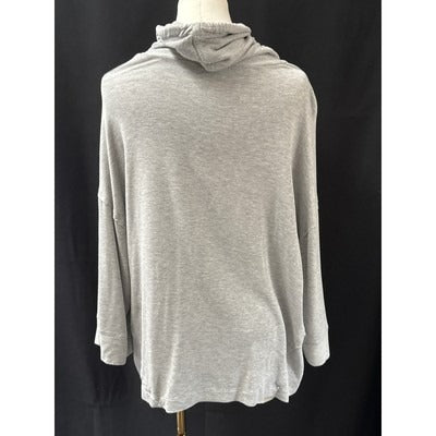 Splendid X-Small Heather Gray Cowl Neck Lightweight Pullover Sweater Tunic