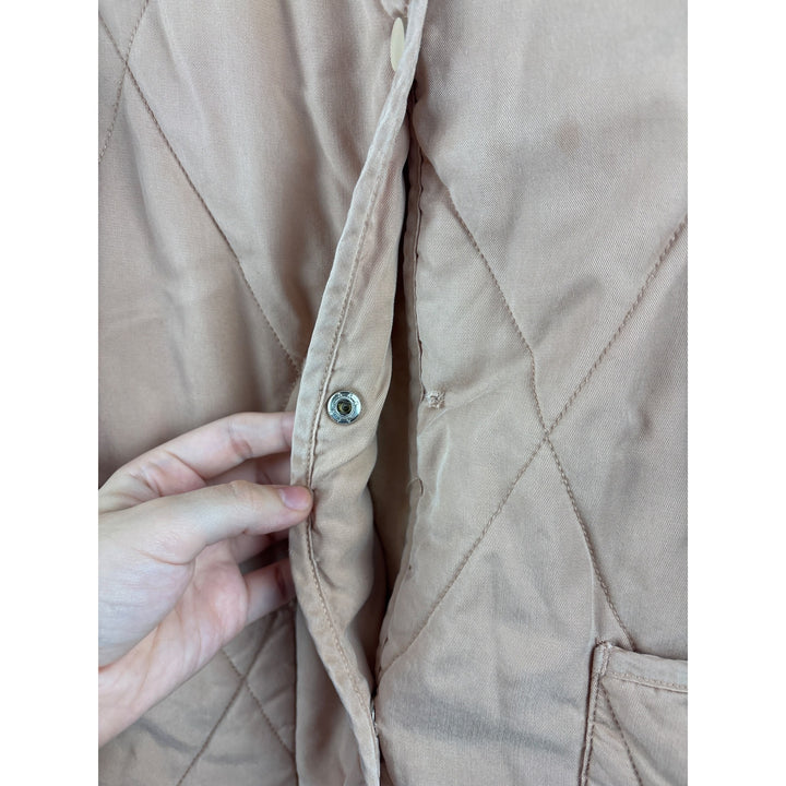 Rhythm Quilted Beige Jacket Medium Button-Up Tencel Womens