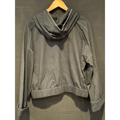 Brunello Cucinelli Black Hooded Sweatshirt Jacket L