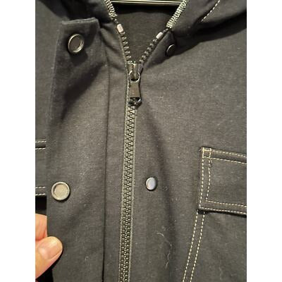 Brunello Cucinelli Black Hooded Sweatshirt Jacket L