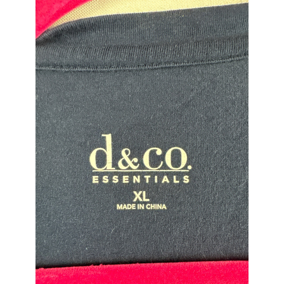 D&Co. Essentials Navy Long Sleeve Cotton Blend T-Shirt XL