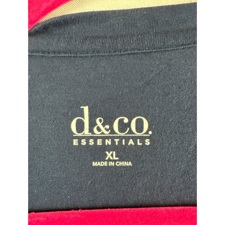 D&Co. Essentials Navy Long Sleeve Cotton Blend T-Shirt XL