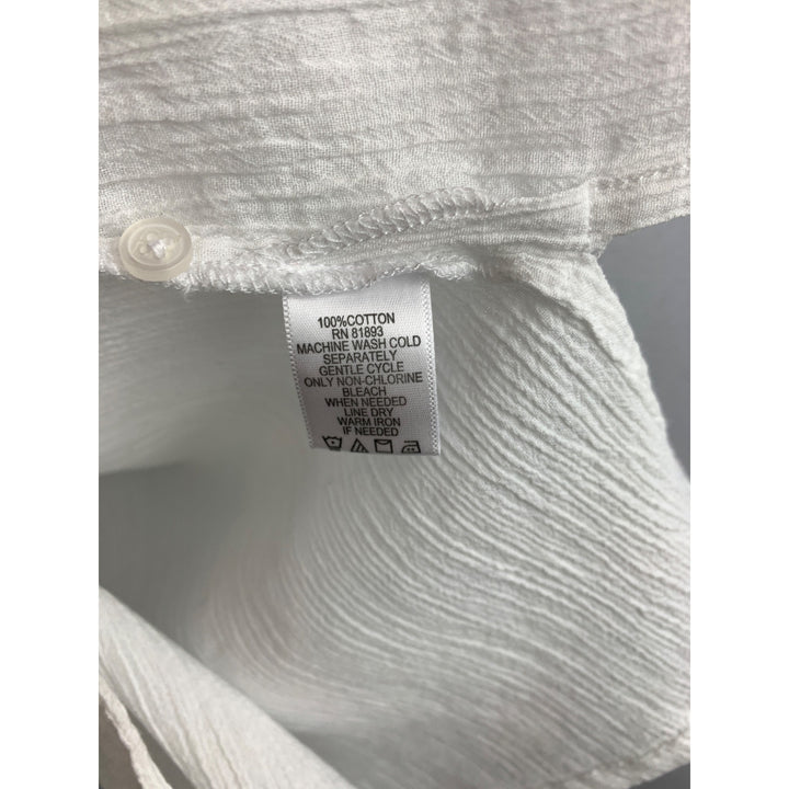 Liz Claiborne XXS White Button-Up Shirt Dress