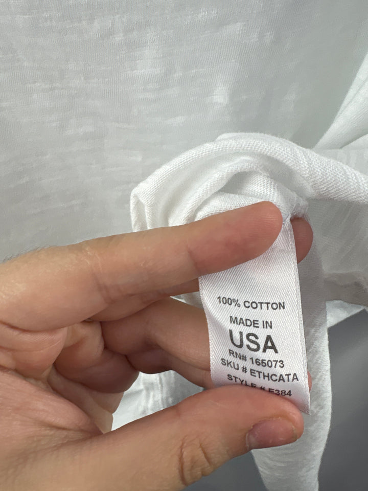 Women’s Fresh Produce Size 2X White Long Sleeve Shirt