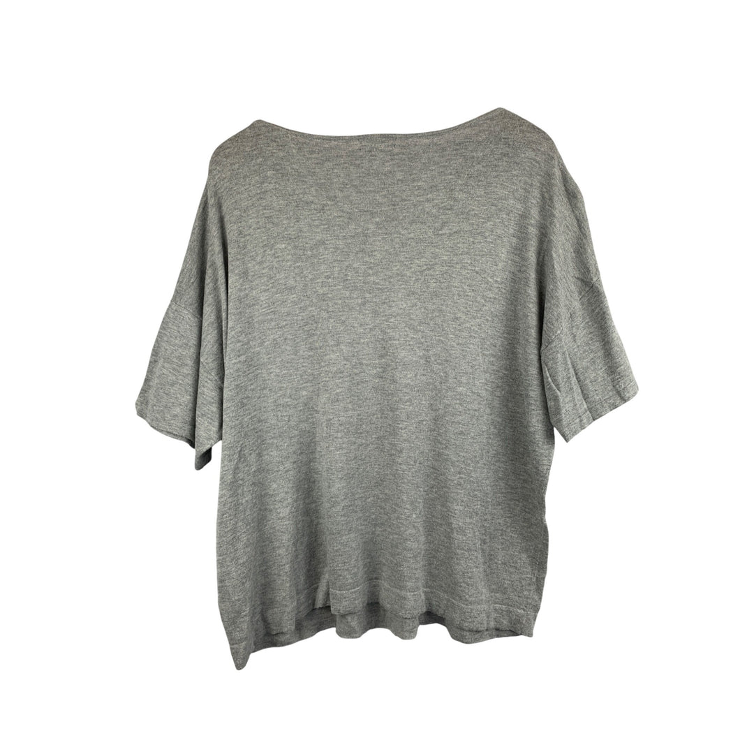 Halogen Xl Grey Loose-Fit Short-Sleeve Top