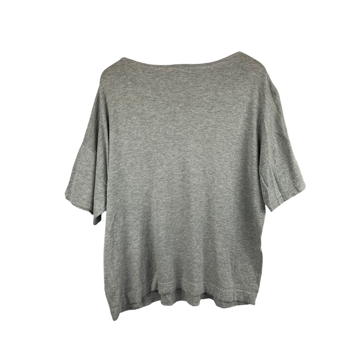 Halogen Xl Grey Loose-Fit Short-Sleeve Top