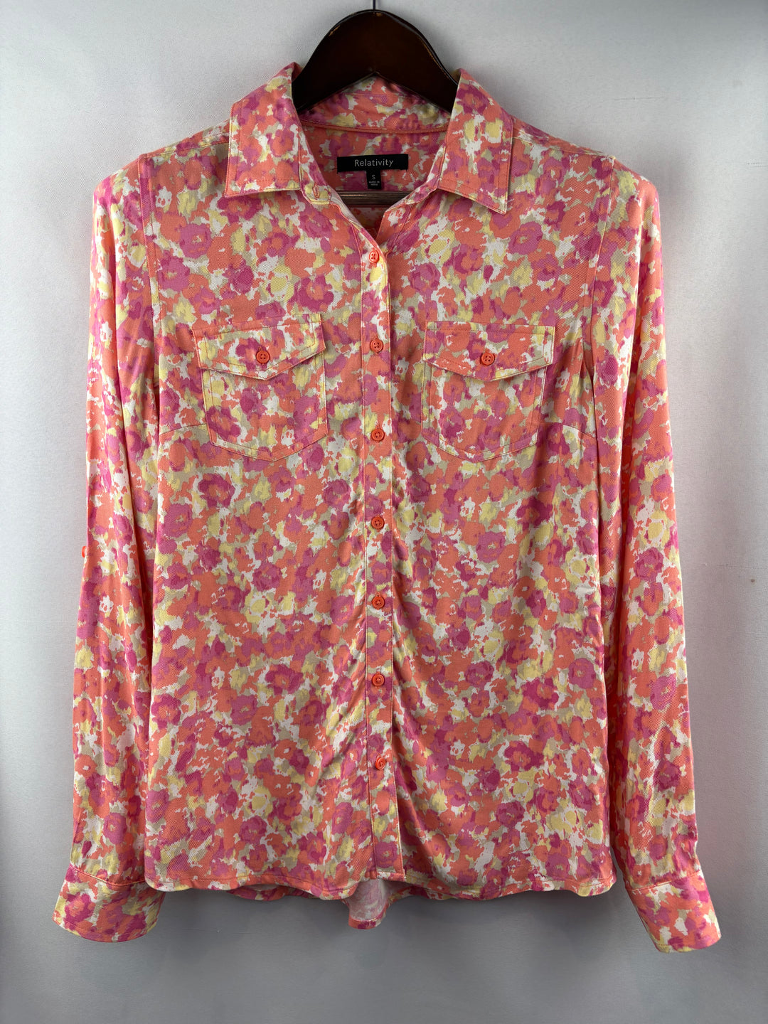 Women’s Relativity Small Multicolor Patterned Button Up