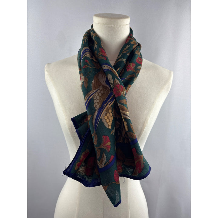 Women’s Perry Ellis Green, Blue, Red, & Brown Floral Scarf