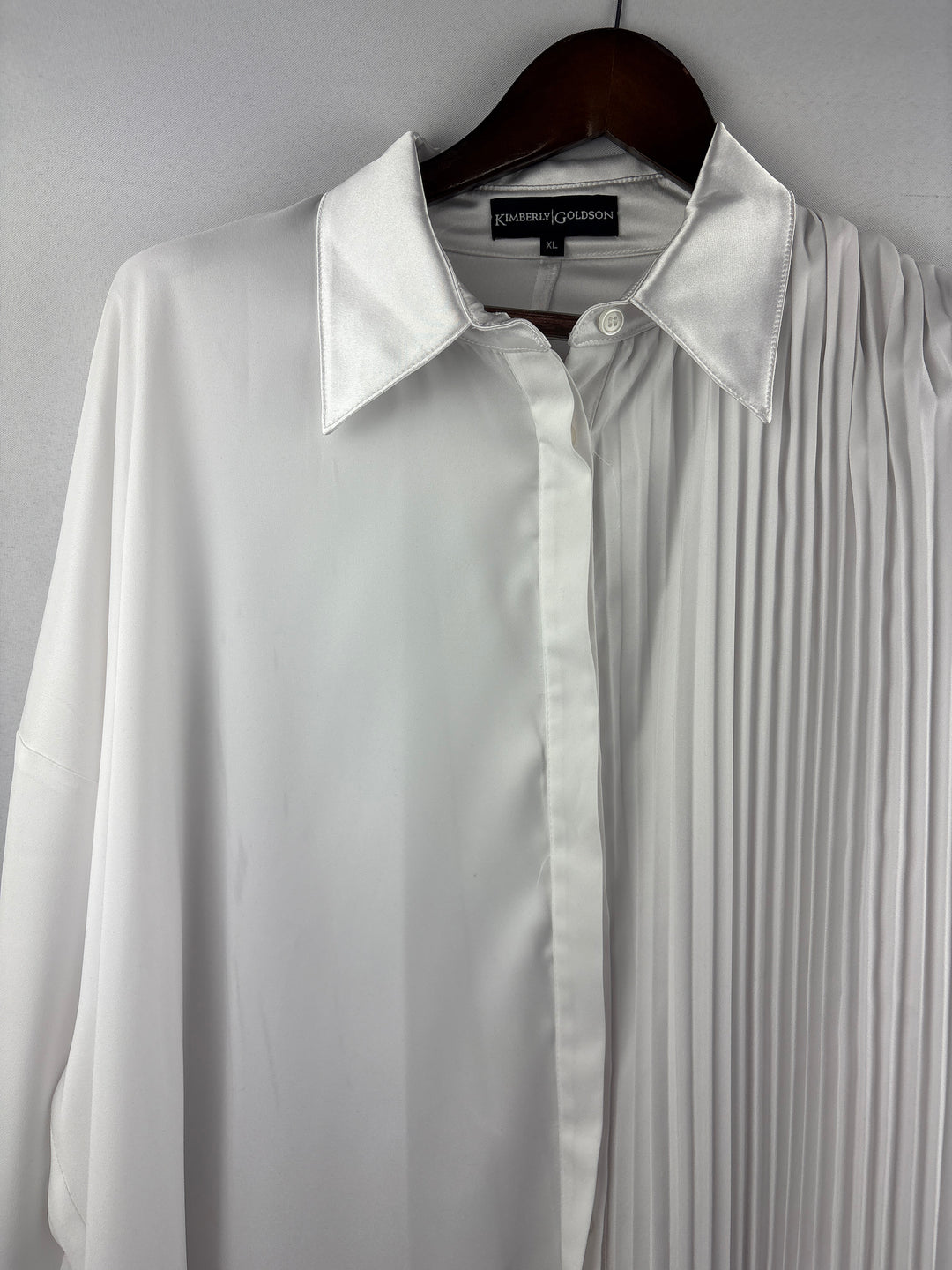 Women’s Kimberly Goldson XL White Button Up Dress