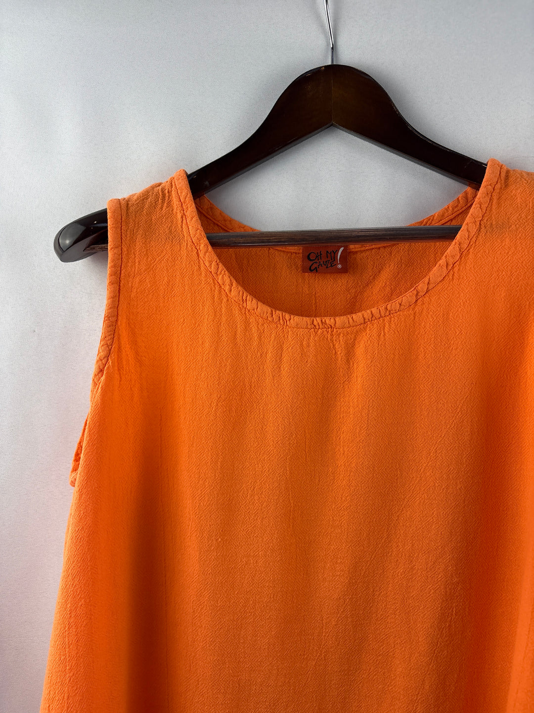 Women’s Oh My Gauze! XXL Bright Orange Sleeveless Blosue