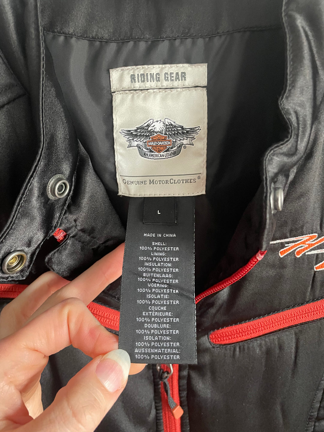 Harley Davidson Riding Gear Womens Insulated Thinsulate Vest Black Sz L