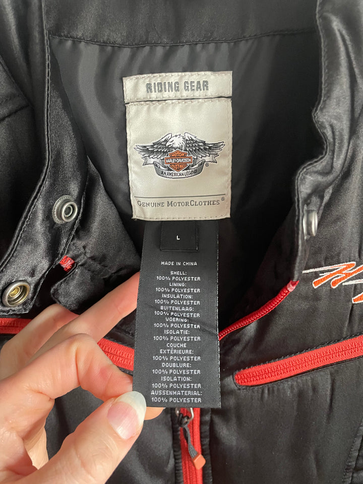 Harley Davidson Riding Gear Womens Insulated Thinsulate Vest Black Sz L