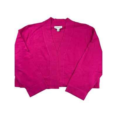 Susan Graver Womens Pink Cardigan Sweater L