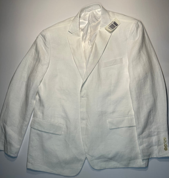Lauren Ralph Lauren Men’s White Linen Suit 46R Jacket 40x30 Pants UltraFlex NEW!