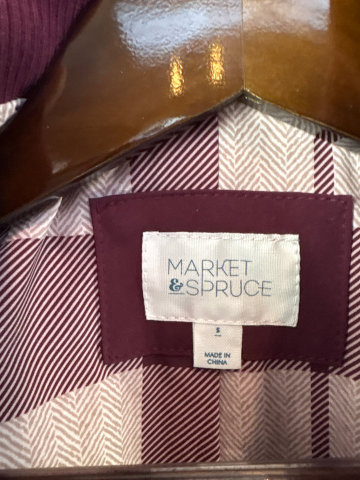 Women’s Market &amp; Spruce Small Burgundy Quilted Puffer Vest