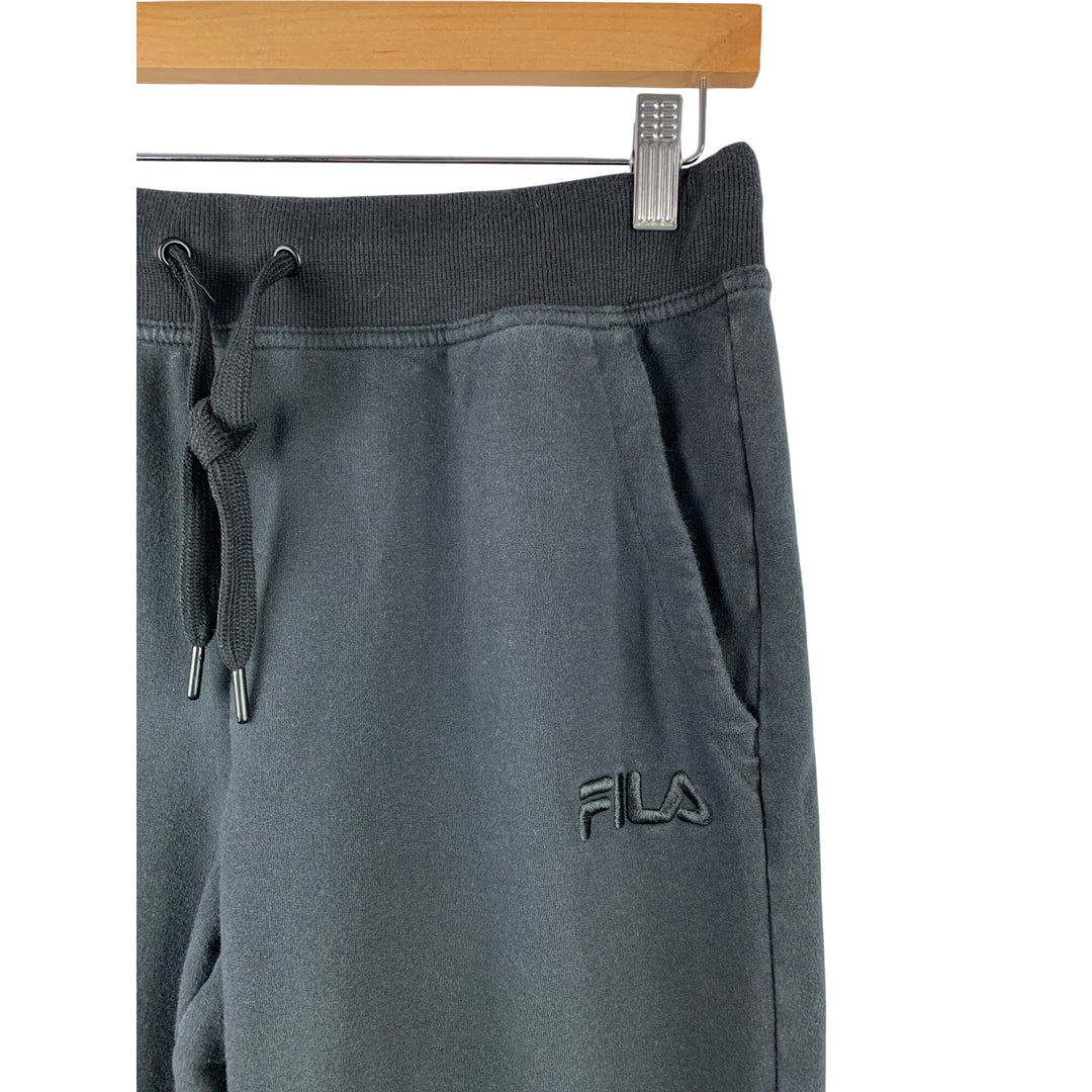 Fila Mens Jogger Sweatpants Black Cotton Blend Size S