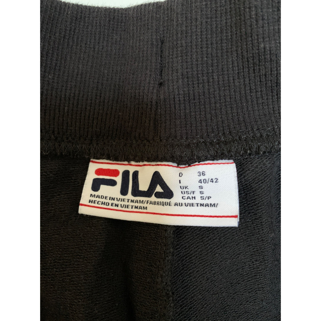 Fila Mens Jogger Sweatpants Black Cotton Blend Size S