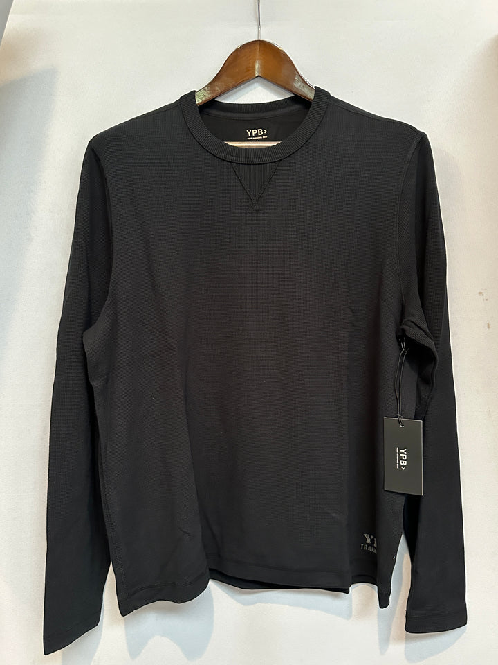 Men’s YPB x Abercrombie Black Waffle Long Sleeve Tee Size L