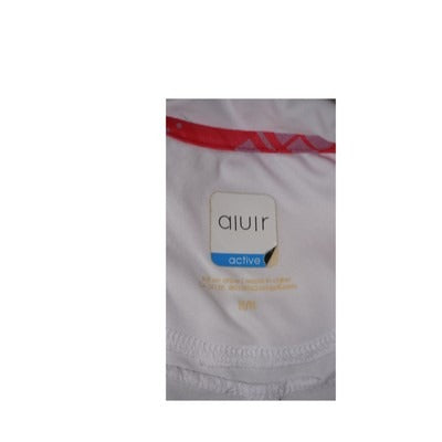 Alur Active Womens Polo Shirt Medium White & Red Argyle Pattern