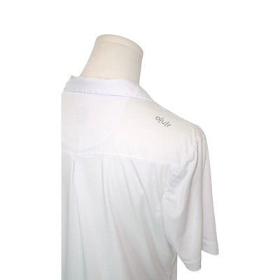 Alur Active Womens Polo Shirt Medium White & Red Argyle Pattern